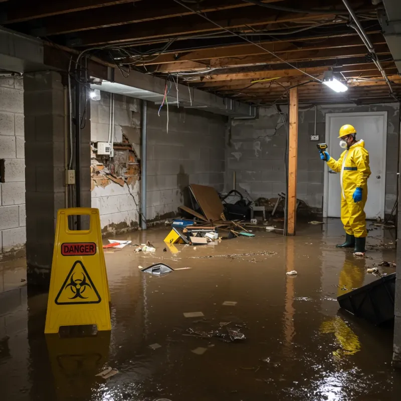 Flooded Basement Electrical Hazard in Southern Shops, SC Property