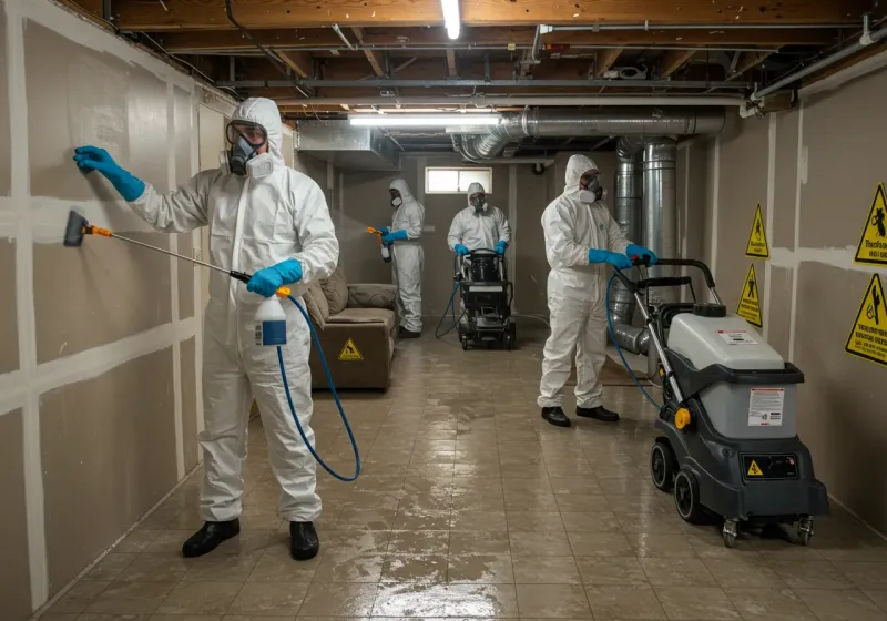Basement Moisture Removal and Structural Drying process in Southern Shops, SC